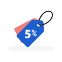 5% הנחה קבועה